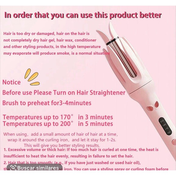 28mm Automatic Hair Curler with Negative Ion Technology -4 Temperature Settings - Picture 4 of 5